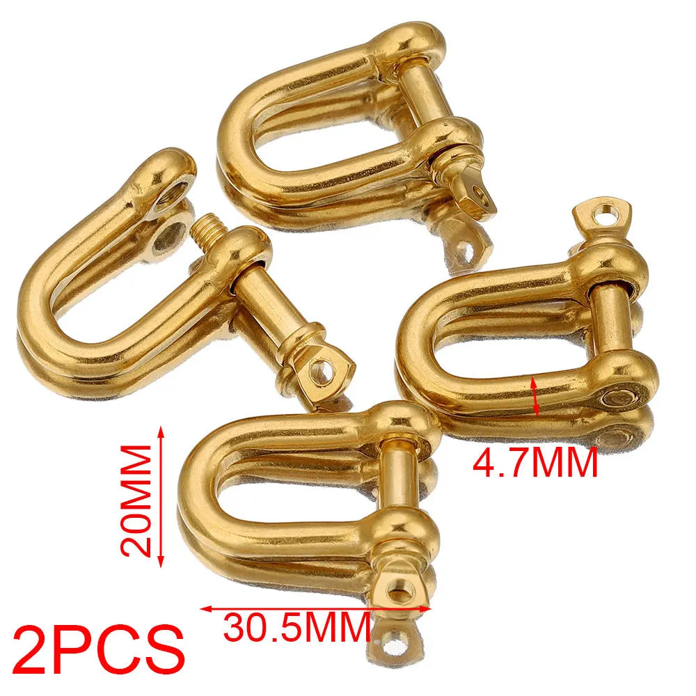 2pcs Stainless Steel Clasps Gold U Shape Screw Shackles Clasp Hook Parts Connectors Bag Necklace for DIY Jewelry Making Supplies