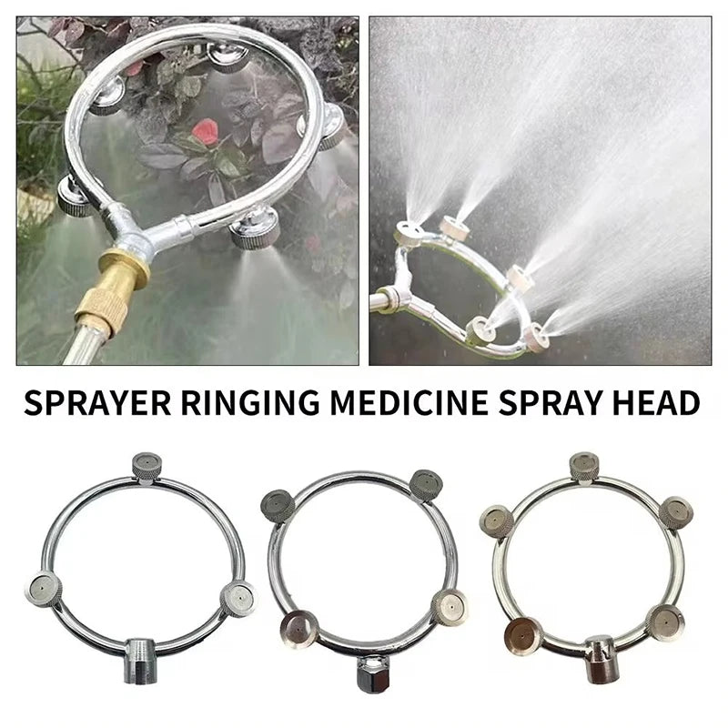 High Pressure Atomization Circular Nozzle Nozzle Five-Hole Circular Nozzle Stainless Steel Sprinkler Water Flowers And Trees