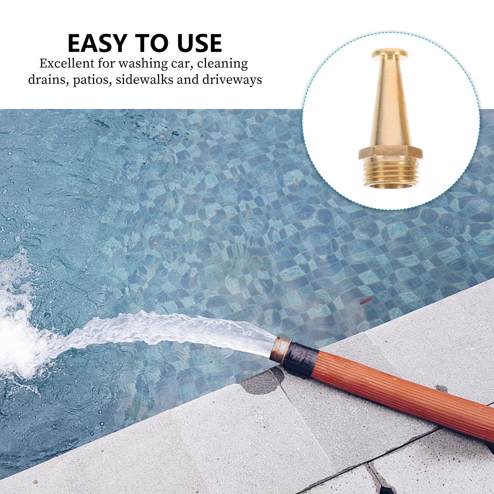 4pcs 1/2 Inch Fire Reel Nozzle Copper Outer Connector Car Wash Sprayer Garden Irrigation Fitting Air Nozzle Tool