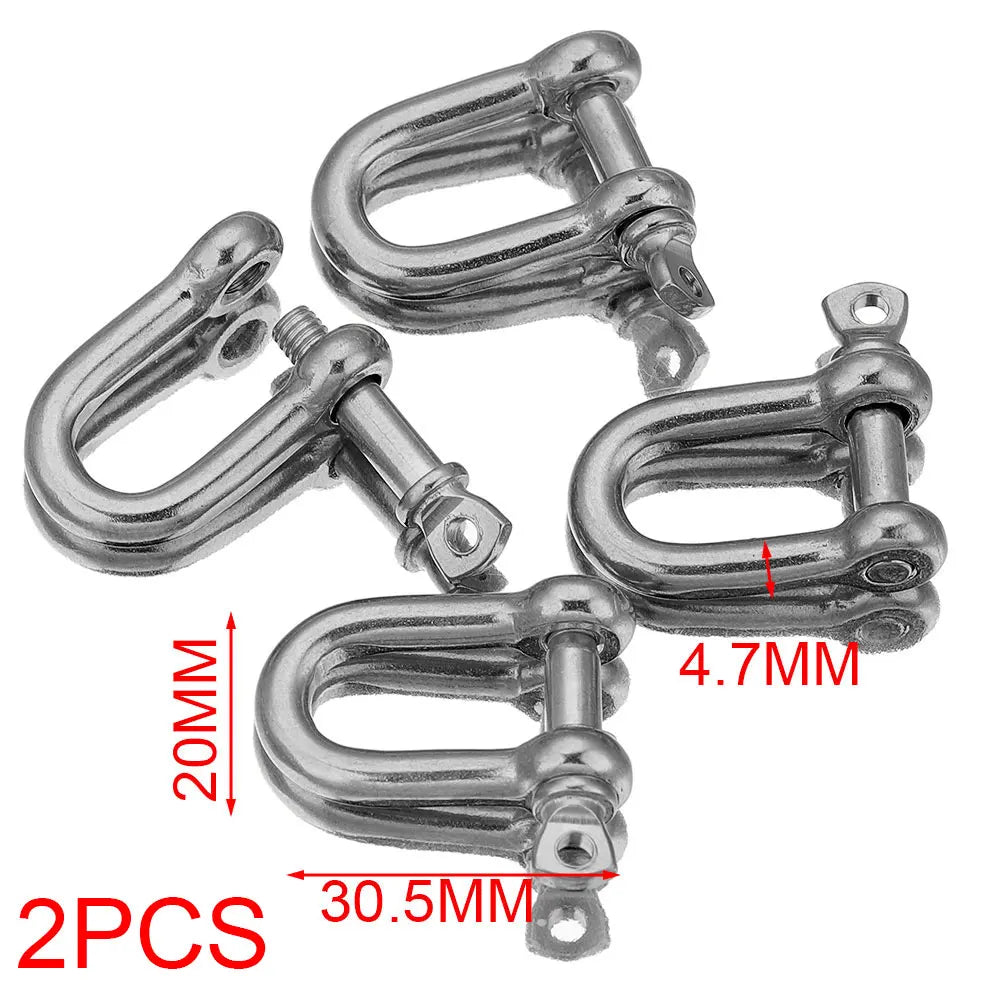 2pcs Stainless Steel Clasps Gold U Shape Screw Shackles Clasp Hook Parts Connectors Bag Necklace for DIY Jewelry Making Supplies