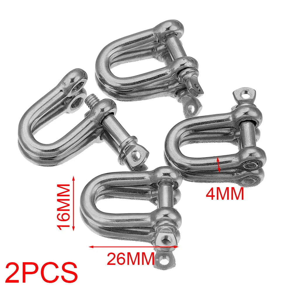 2pcs Stainless Steel Clasps Gold U Shape Screw Shackles Clasp Hook Parts Connectors Bag Necklace for DIY Jewelry Making Supplies