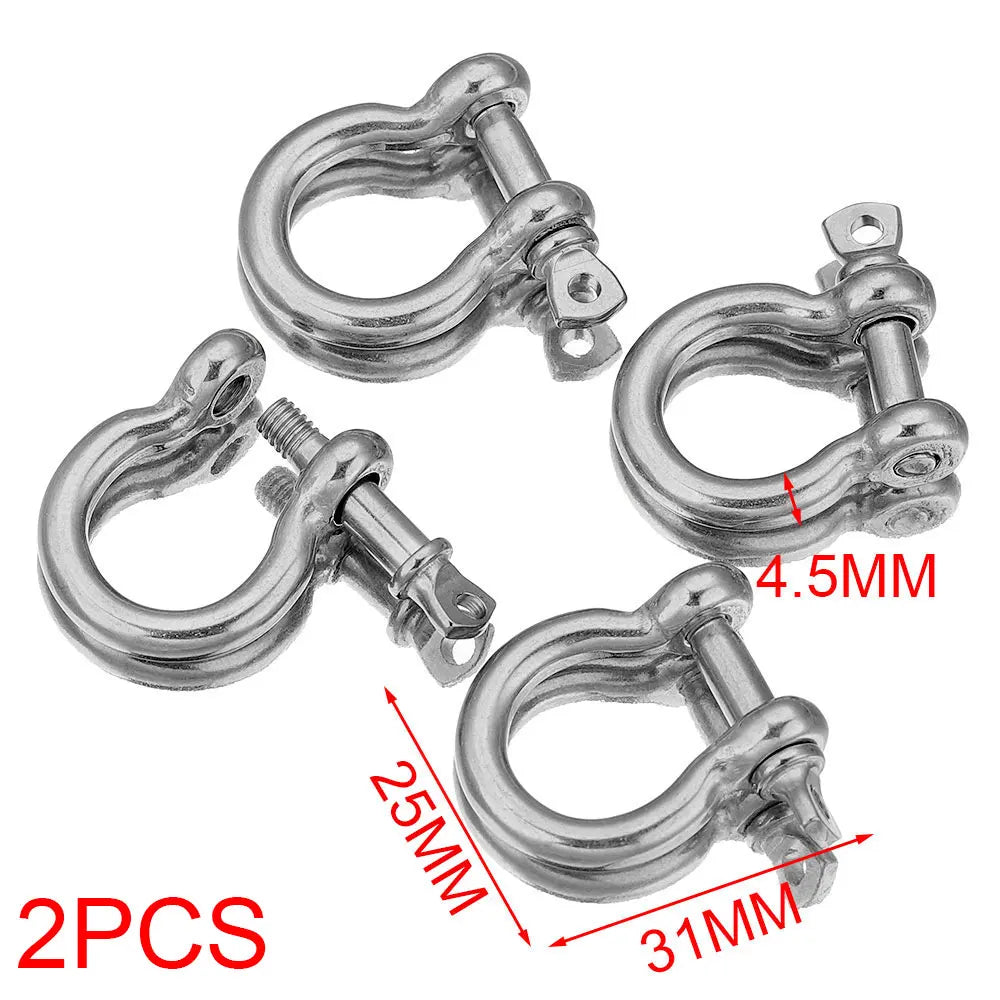 2pcs Stainless Steel Clasps Gold U Shape Screw Shackles Clasp Hook Parts Connectors Bag Necklace for DIY Jewelry Making Supplies
