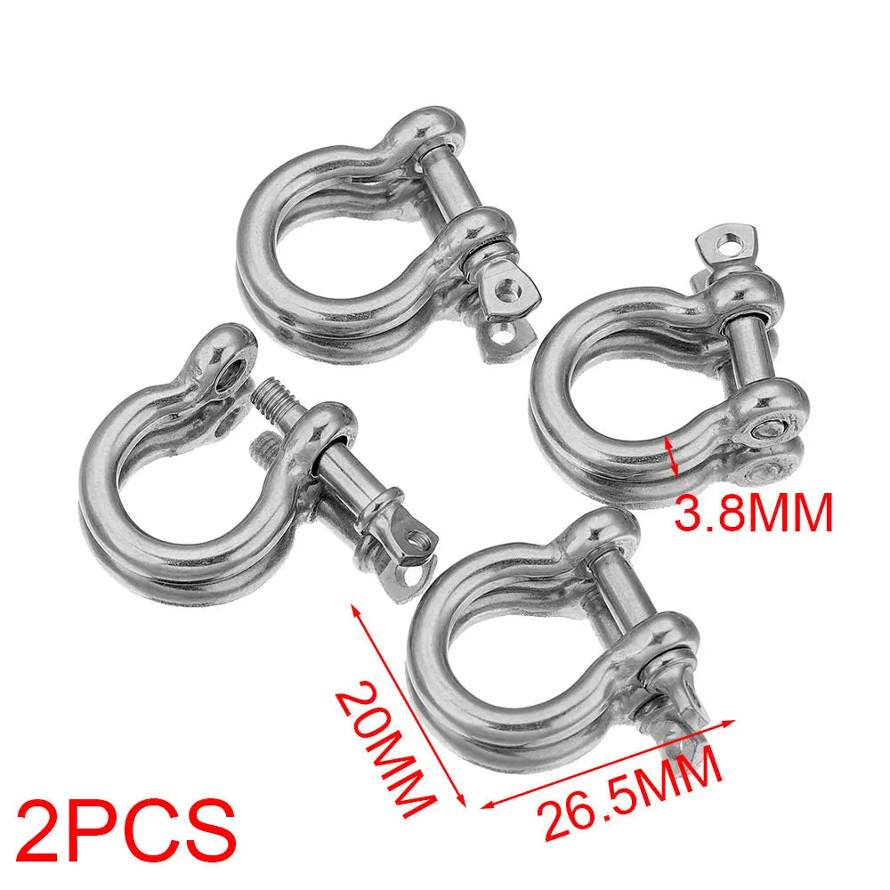 2pcs Stainless Steel Clasps Gold U Shape Screw Shackles Clasp Hook Parts Connectors Bag Necklace for DIY Jewelry Making Supplies