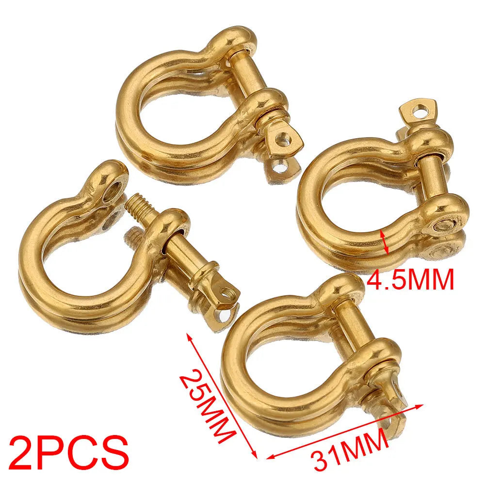 2pcs Stainless Steel Clasps Gold U Shape Screw Shackles Clasp Hook Parts Connectors Bag Necklace for DIY Jewelry Making Supplies
